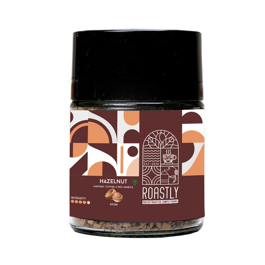Roastly Instant Coffee – Hazelnut | Bold & Aromatic | 50g